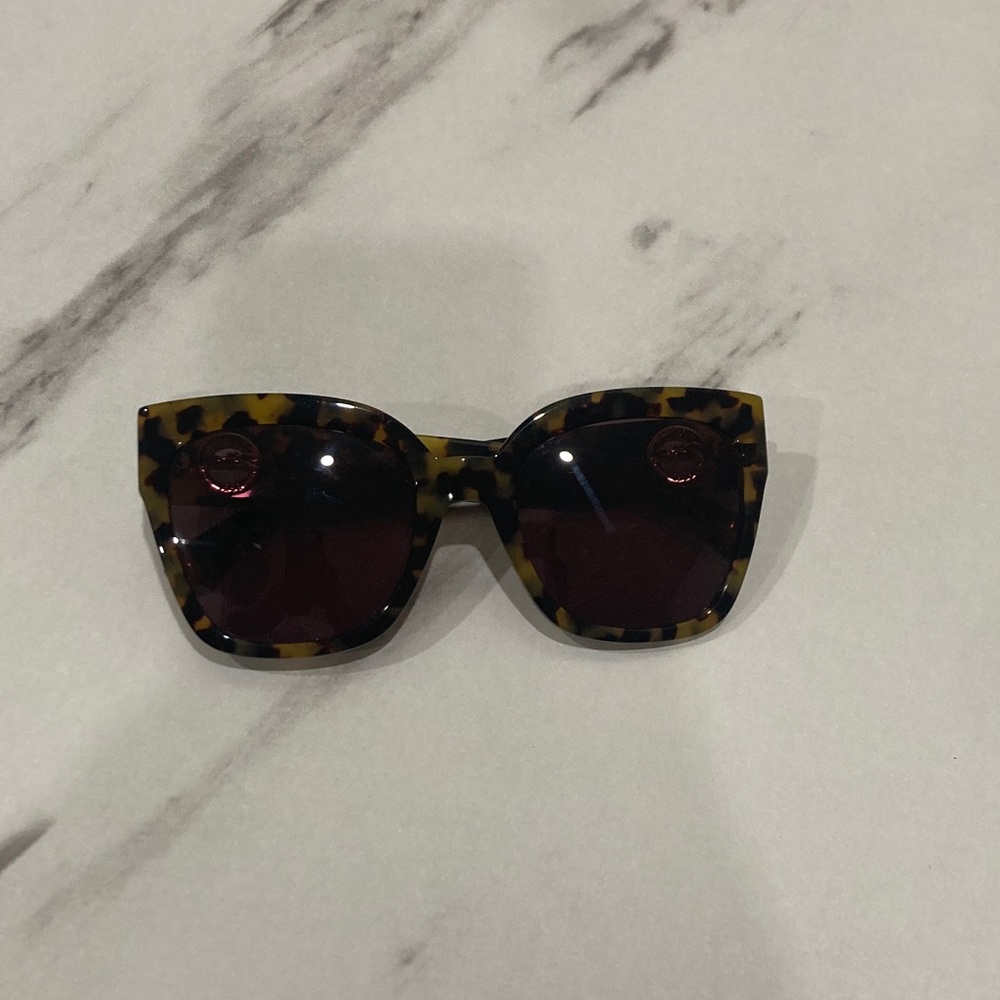 Longchamp Tortoiseshell Frame Sunglasses with Dark Lenses
